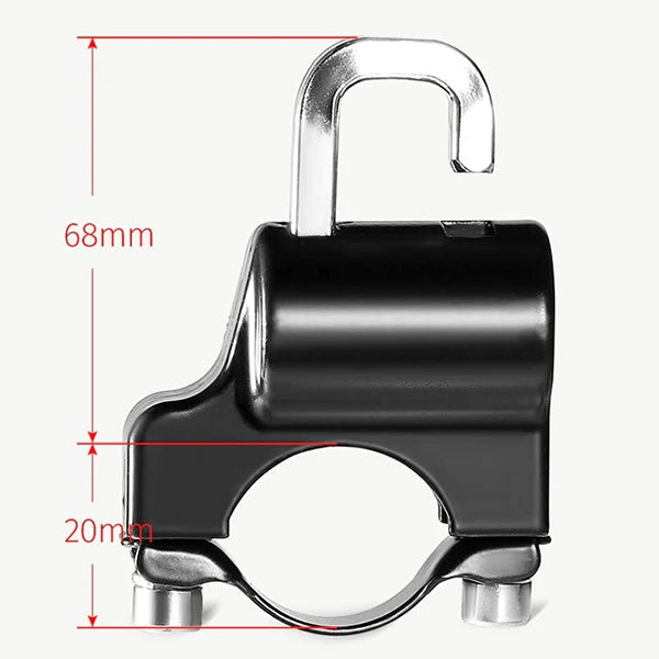 Handlebar-Mounted Motorcycle Helmet Lock