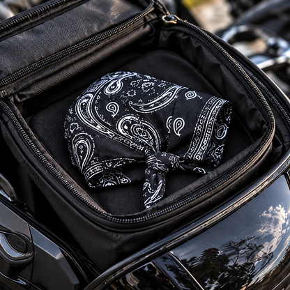 Sweat-Wicking Motorcycle Skull Cap with Adjustable Rear Ties
